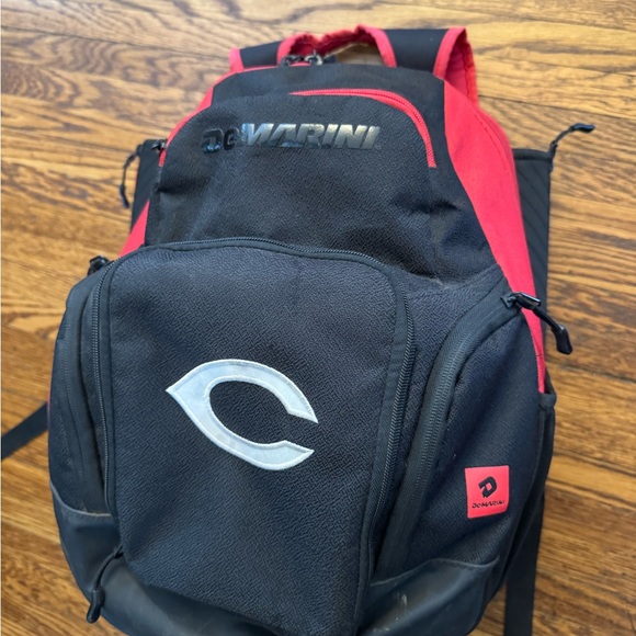 DeMarini Voodoo OG baseball backpack in scarlet red and black. - Picture 11 of 12